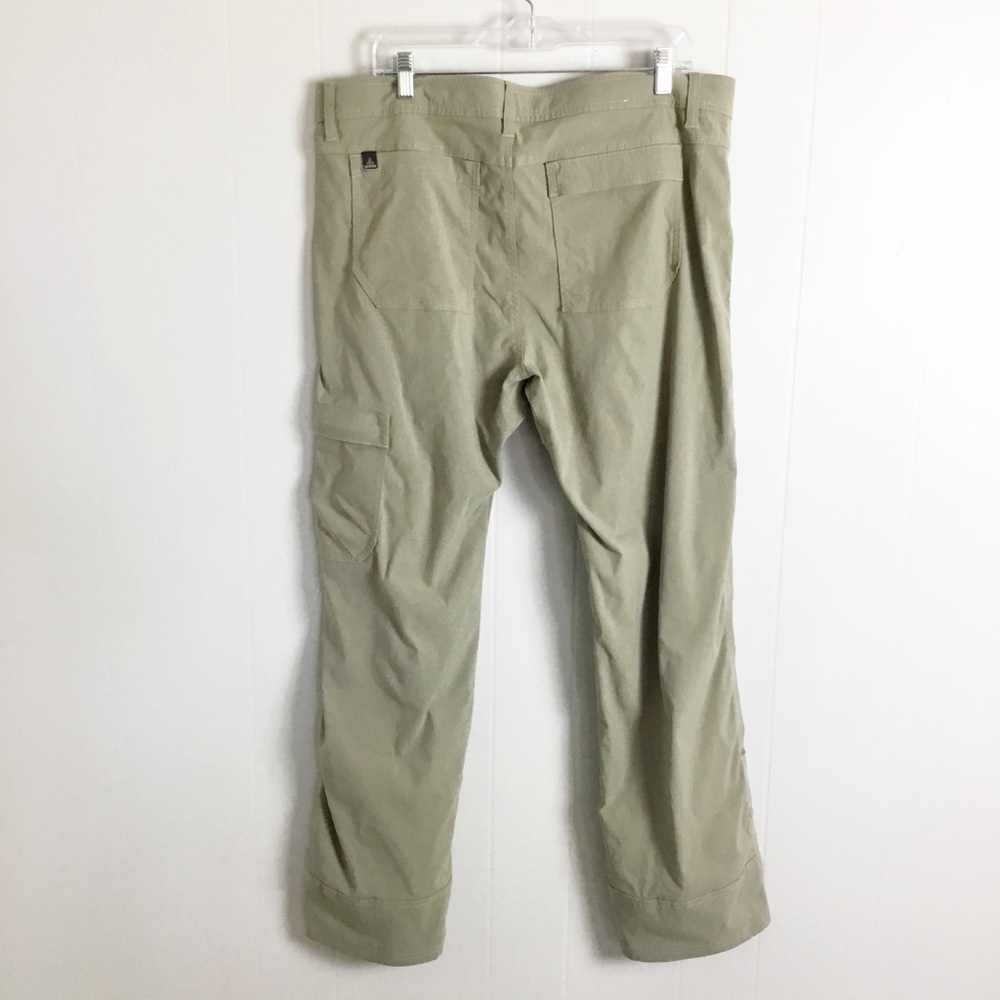PrAna Breathe Stretch Cargo Pants Hiking Straight Roll up Leg  Mens 38X32 - Picture 3 of 4